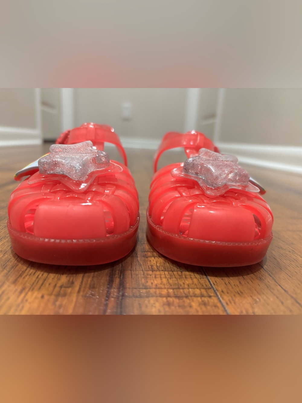Mini Melissa Possession II Glitter Pink Jelly Sandals Star Rainbow Toddler 10 - Picture 3 of 12